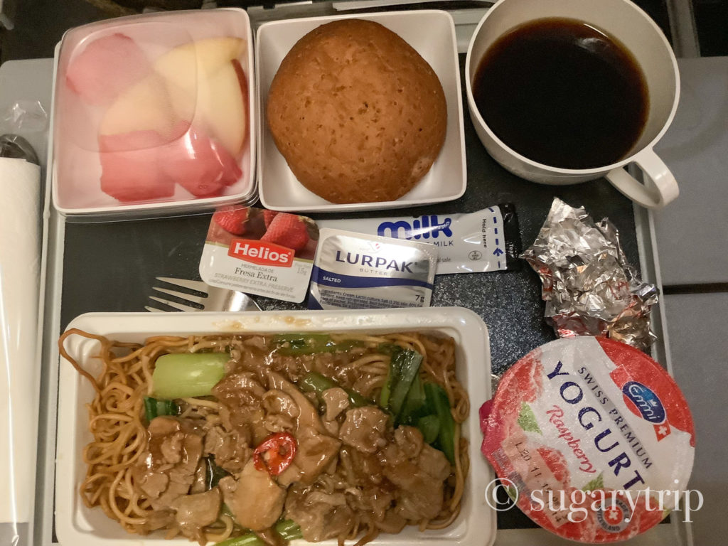 シンガポール航空機内食麺